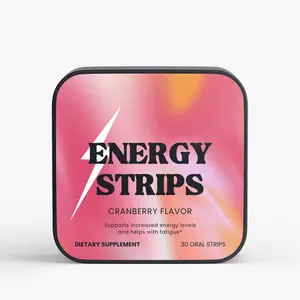 FWCLABS Vitality Oral Dissolving Strips - Premium B12 (Methylcobalamin) & L-Theanine Complex | Caffeine & Cranberry Flavor Nutrient Support - Portable & Easy to Use - 30 Oral Strips