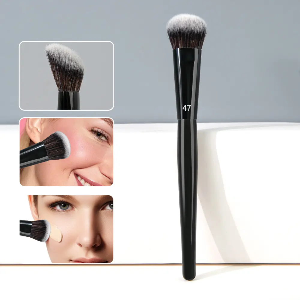 Large Angle Blush Brush, Multi-Purpose Ultimate Contour Brush, Ultra-Soft Fiber Face Makeup Brush, Suitable for Blending Shadows Cosmetics Tool, Soft Cosmetic Brushes, Multifunctional Makeup Brushes