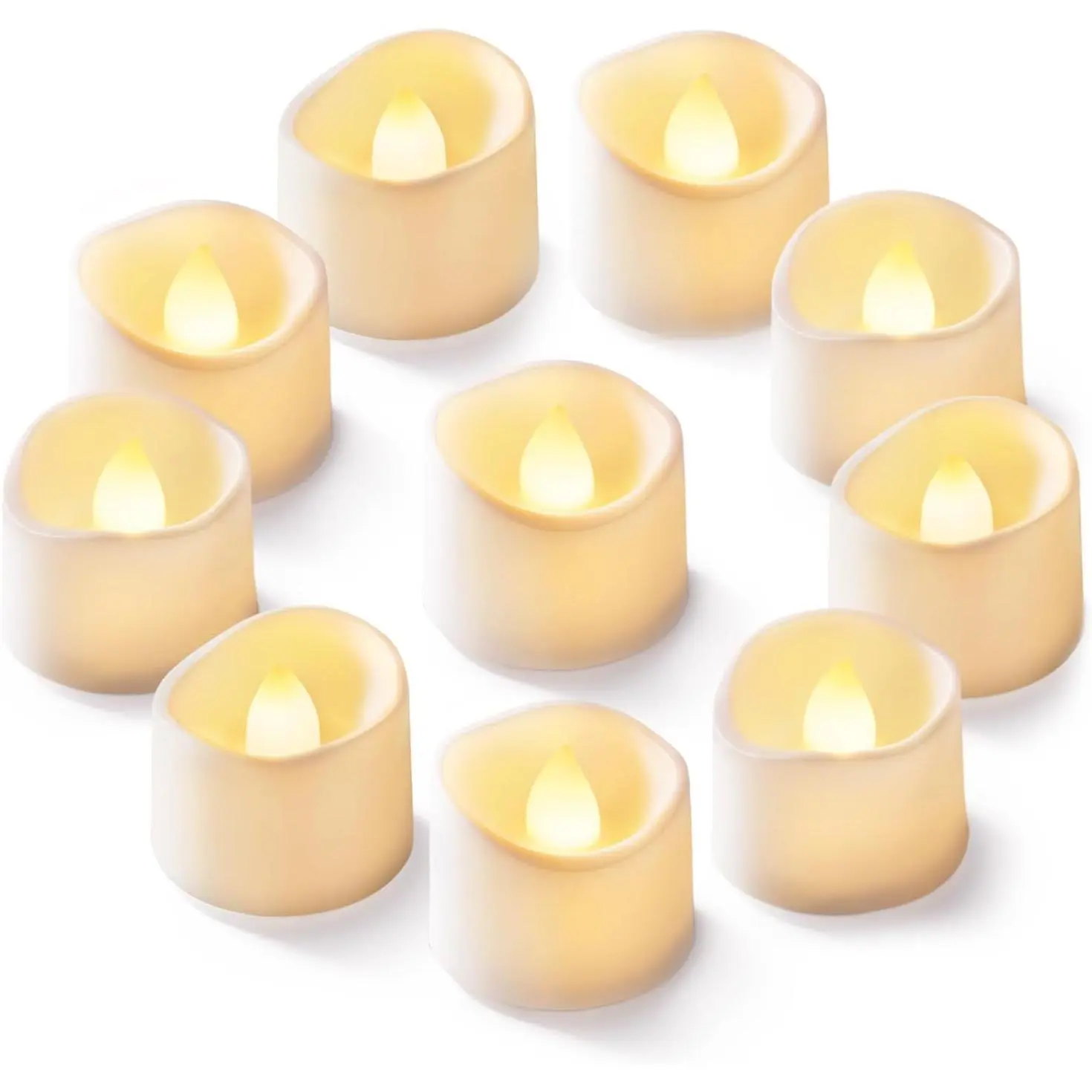 Homemory 24-Pack Flameless LED Tea Lights Candles Battery Operated, 200+Hour Fake Electric Candles TeaLights for Votive, Aniversary, Wedding Centerpiece Table Decor, Funeral, Halloween, Christmas