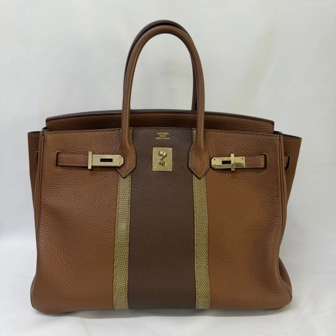 Pre-owned HERMÈS Birkin 35 Club Bag in Togo Leather with Gold Hardware (Limited Edition Discontinued)