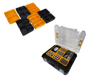 Dewalt TSTAK Organizer Compatible Large Nesting Bin Set - Black