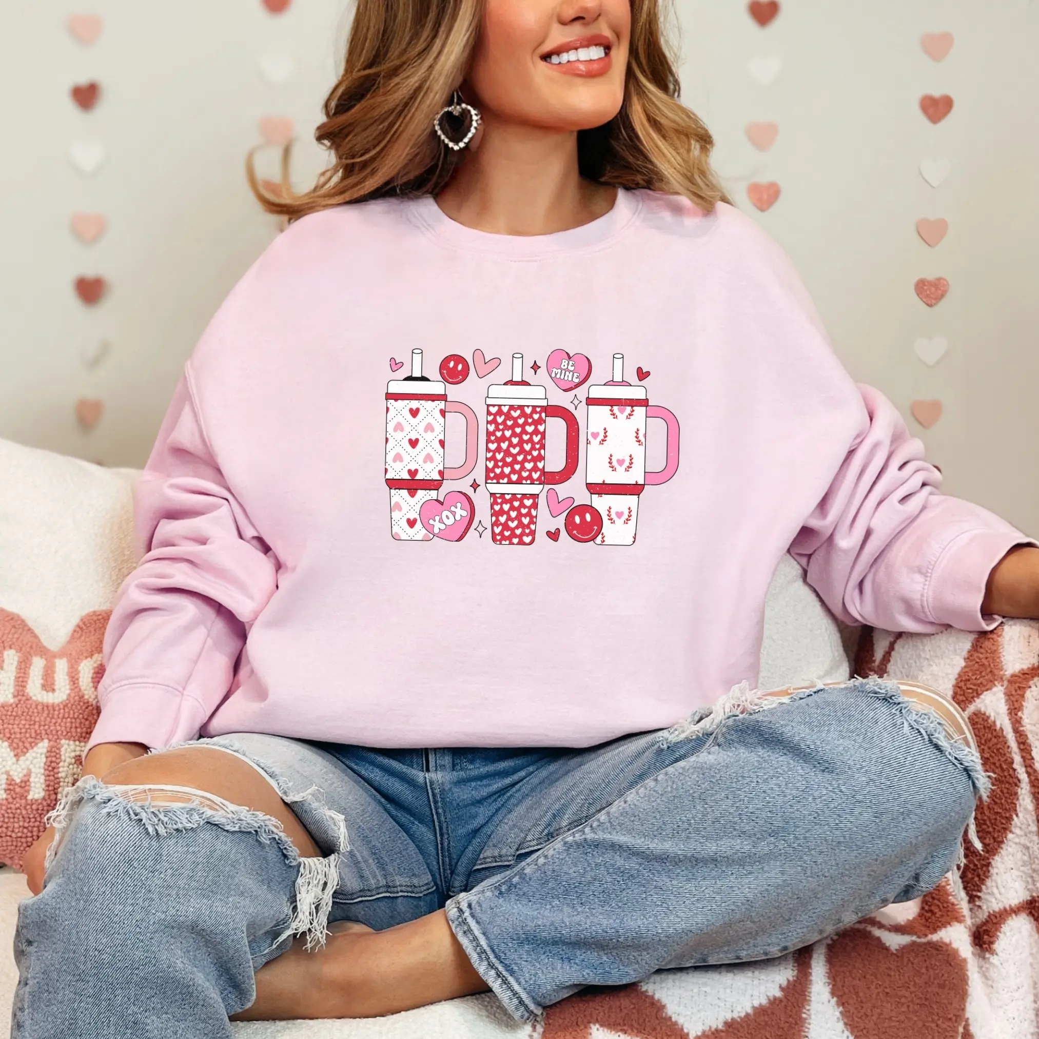 Obsessive Cup Disorder, Valentine's Day Sweatshirt, Valentines Candy Heart Shirt, Love Cup Valentine Gift, Happy Valentines Day Womenswear Hoodie Mama