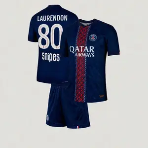Laurendon 80 2025/26 PSG Home Full Set Soccer Kit, Premium Fabric Match Style Set Z