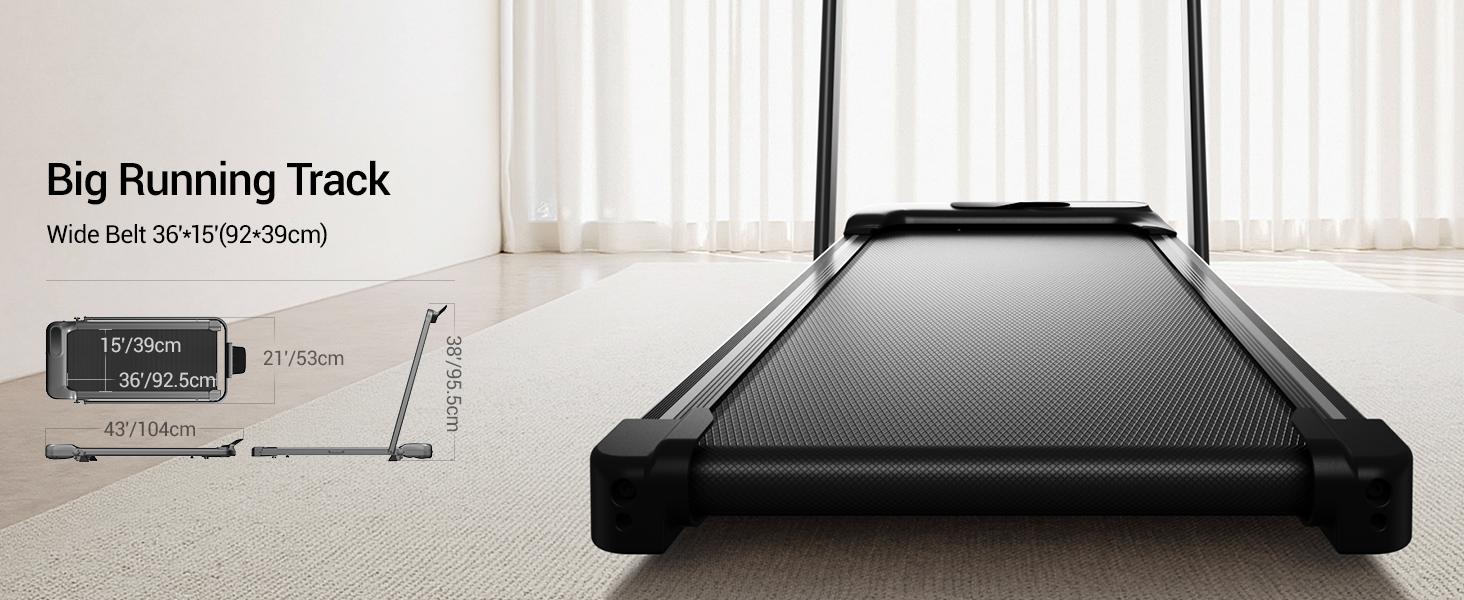 4-in-1 Folding Treadmill with 15% Incline and Handle, 8KM/H Under Desk Walking Pad, 2.5HP Quiet Treadmill for Home Foldable, Portable Running Machine with 300LBS Capacity, Remote Control & LED Display