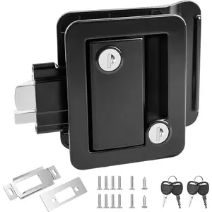 RV Entry Door Lock Replacement - Upgrade Door Latch Handle With Paddle Deadbolt for Outside, Camper Trailer Lock for Cargo Horse,  Zinc Alloy Locks for Travel