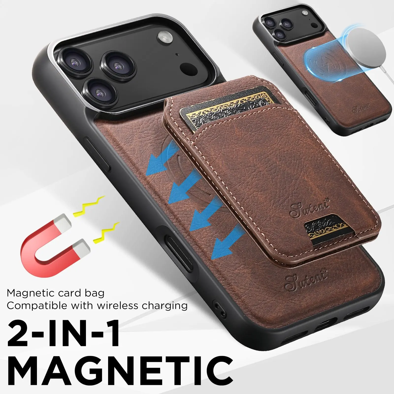 Magnetic Case For iPhone 17 16 15 14 13 12 Pro Max, 2 in 1 Detachable Magnetic Wallet Case, Compatible with Magsafe, PU Leather Wallet Card Holder Kickstand Case Shockproof Protective Cover for Men Women - TikTok Shop Magnetic Case For iPhone 17 16 15 14 13 12 Pro Max, 2 in 1 Detachable Magnetic Wallet Case, Compatible with Magsafe, PU Leather Wallet Card Holder Kickstand Case Shockproof Protective Cover for Men Women - TikTok Shop