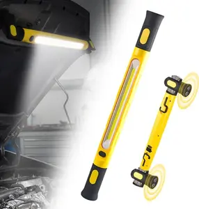 3000 Lumens Rechargeable Work Light, Strong Magnetic Work Light Bar with 3 Lights Modes, Portable Durable Mechanic LED Light for Auto Repair, Technicians Garage, Workshop (Yellow)