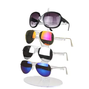 Acrylic Glasses Stand Riser for Sunglasses and Eyeglasses, Sturdy Display Rack Holder for Home and Shop, Clear Acrylic Design for Eye Care Accessories