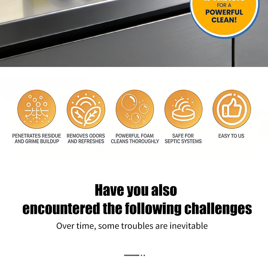 SOPAMI Garbage Disposal Cleaner Tablets | Septic System Safe, Deep Cleans Grime & Freshens Odors