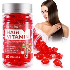 Hair Vitamin Serum Capsule, 50pcs/box Hair Care Oil with Moroccan Oil & Macadamia Oil & Avocado Oil Essence, Healthy Hair Care Product, Haircare Repair