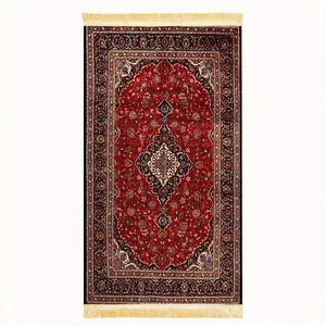 1pc Muslim Prayer Rugs Persian Ruby Prayer Mat - Polyester, Machine Washable, Indoor/Outdoor Use, Ideal for Pilgrimage, Meditation & Home Decor