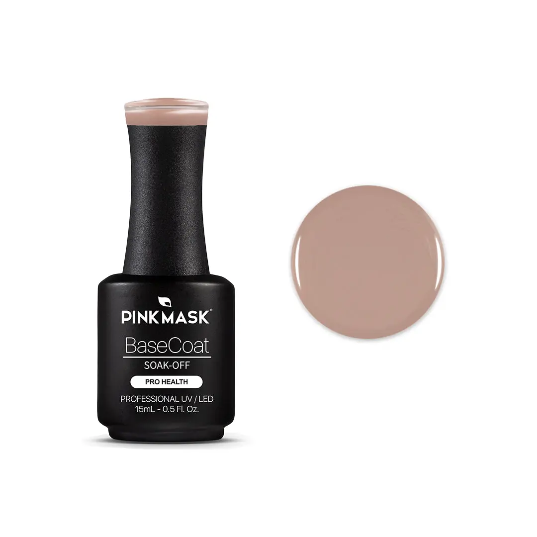 Vegan Flexible Rubber Base Coat Nail Polish - 15ml Cruelty-Free UV-Cured Sweet Peach Pink Nail Care Product