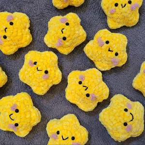 Cute Yellow Star Plushie Handmade Crochet
