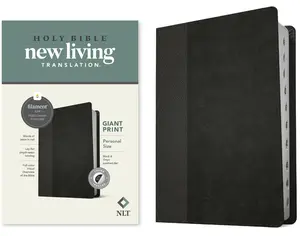 NLT Personal Size Giant Print Bible, Filament Enabled Edition (Red Letter, Leatherlike, Black/Onyx, Indexed) -- New Living Translation - Bible