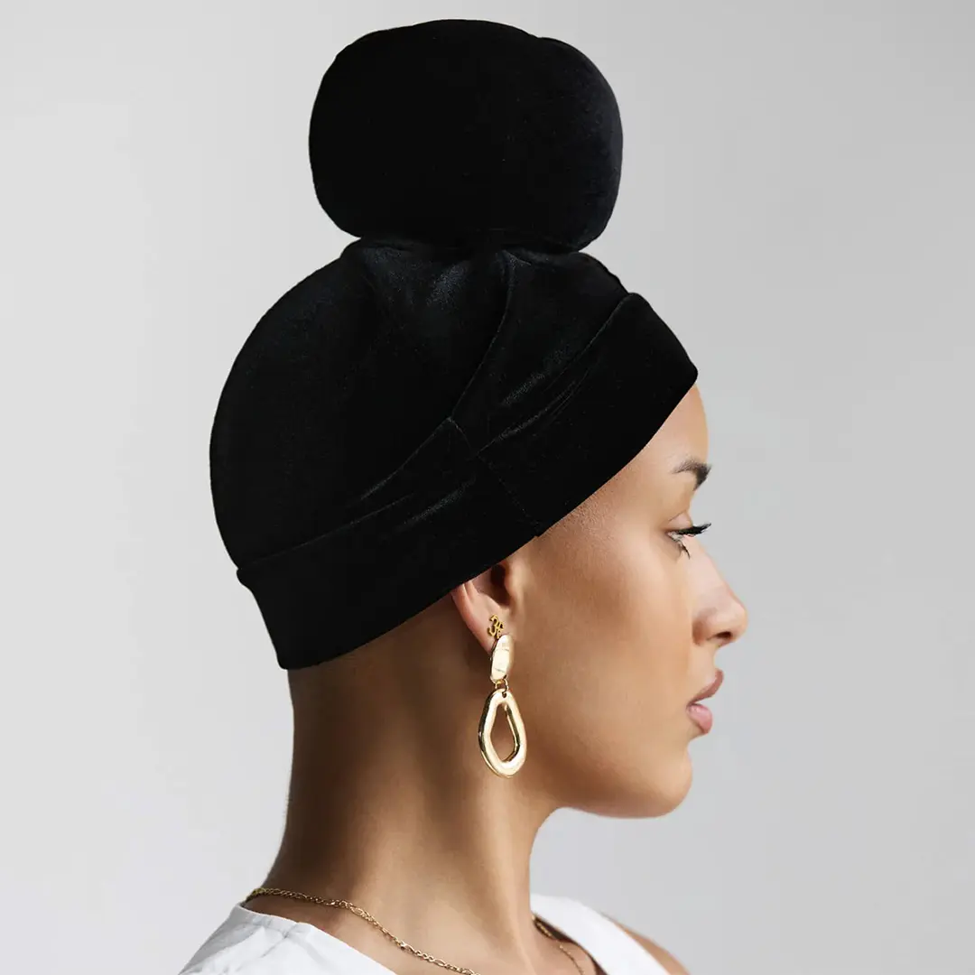 ANEWOW Wrap Base Volumizing Hair Puff - Non-Slip Premium Fastener Volumizer for Head Wraps & Turbans-AW1266M