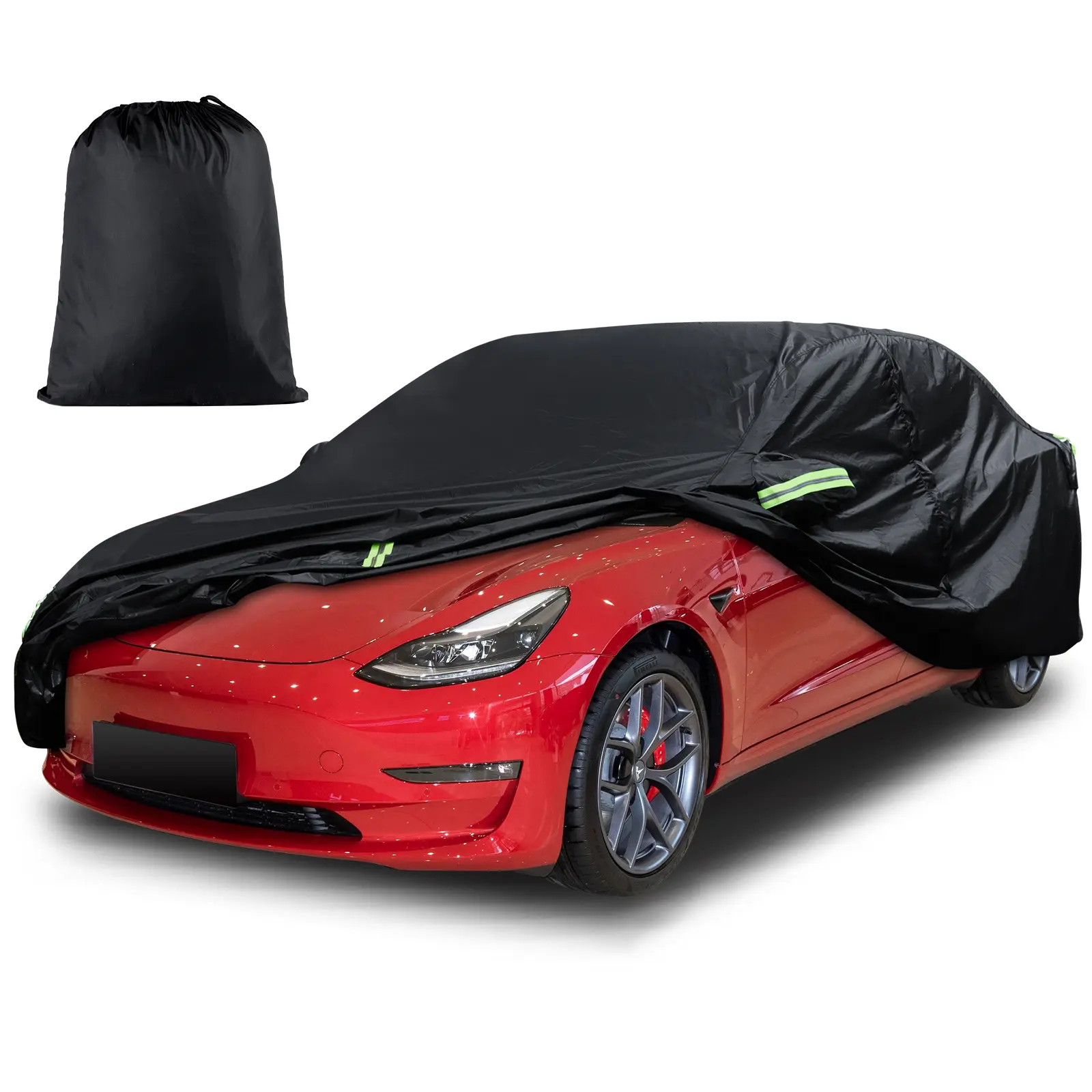 Custom Fit for Model 3 Car Cover 2017-2025 Waterproof Rain Snow UV All Weather Protection Full Exterior Cover with Charging Port Ventilated Mesh Door Zipper summerwins