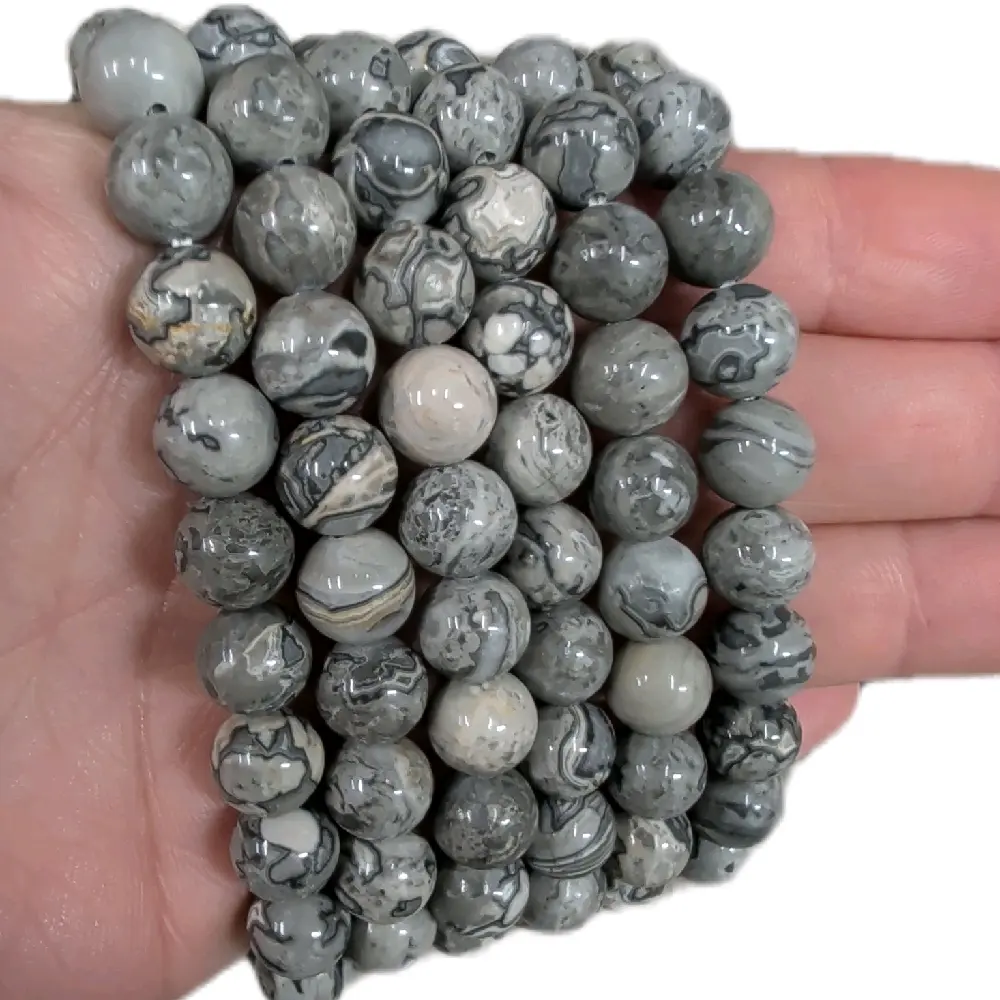 Natural Picasso Jasper Crystal Bracelet