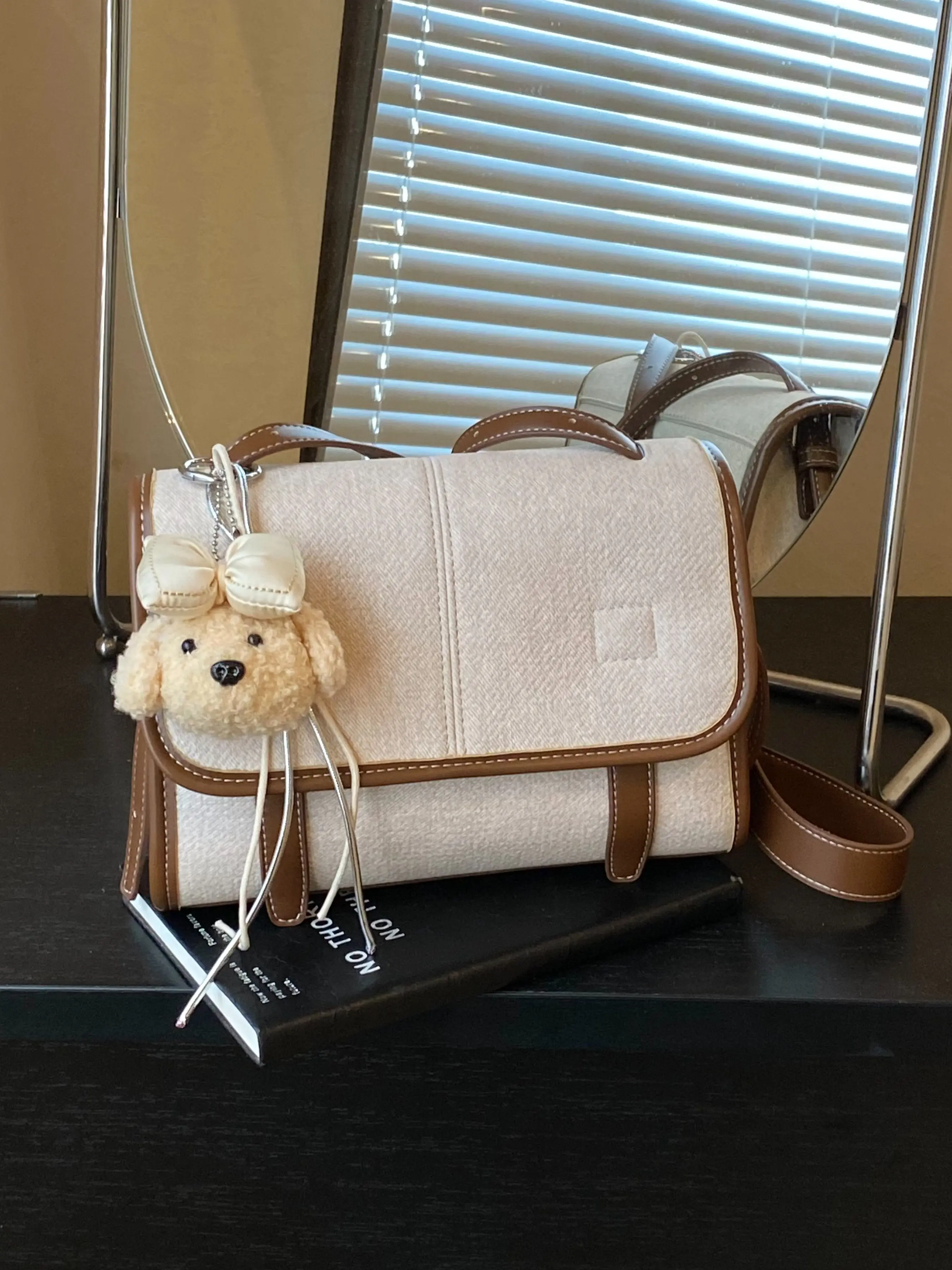Vintage Patchwork Messenger Bag, Commuter Casual Crossbody Shoulder Bag, Fits Phone Keys Cosmetics, Single Strap Design