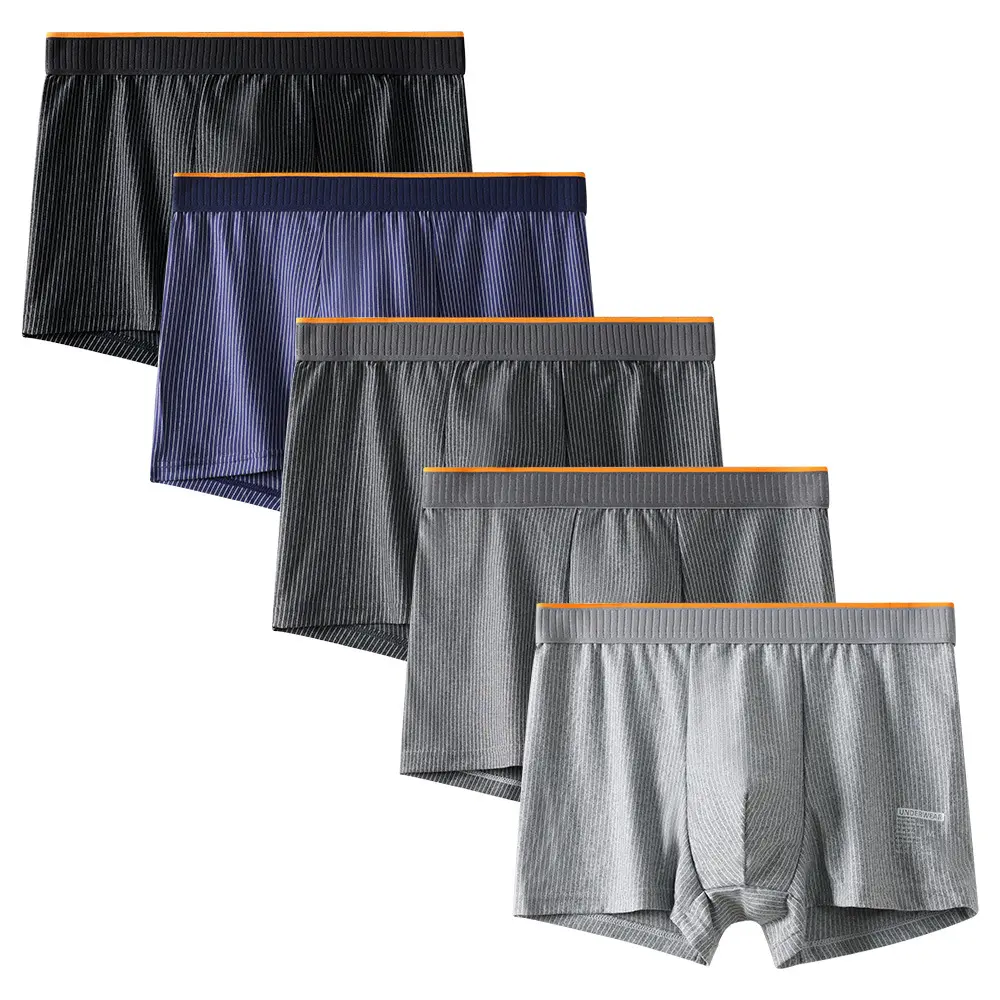 Men's Mid-Rise Boyshorts Briefs Underwear, 5-Pack Solid Butterysoft Polyester Fabric with Moisture-Wicking & Odor-Resistant Crotch, Year-Round Wear for Thanksgiving, Chinese New Year, Easter
