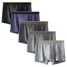 Men's Mid-Rise Boyshorts Briefs 5-Pack Set - Butterysoft Solid Polyester Fabric, Moisture-Wicking, Odor-Resistant Crotch, Navy, Dark Gray, Year-Round Work Wear, M Size Men's Boxer Briefs, Set Men's Boxer Briefs