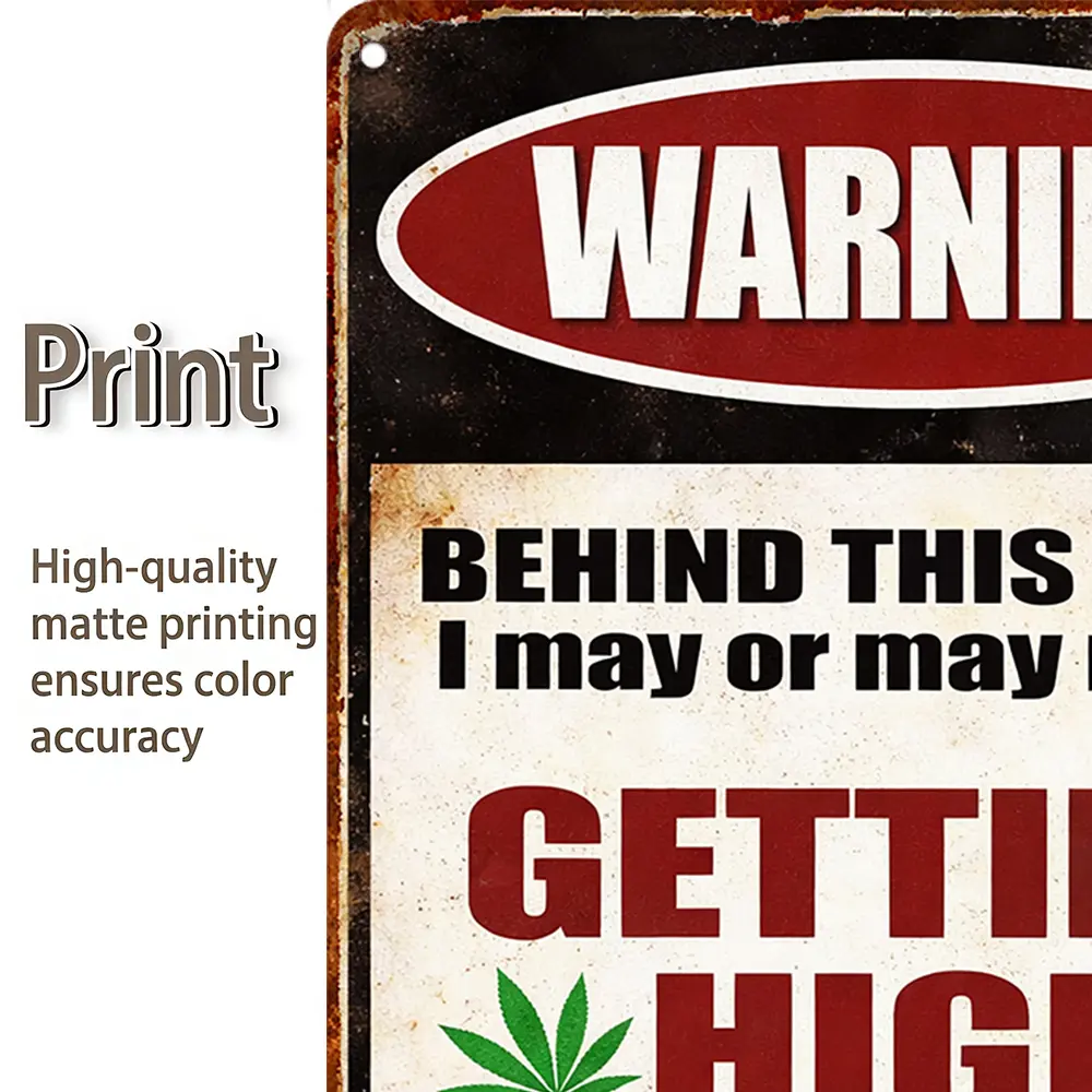 Plaque Murale Métal Vintage Pub Marihuana 30 X 20 Cm étain
