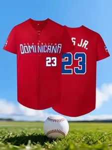 Men's Dominicana #23 Baseball Shirt, Sport Jersey, Sports Tops for Sports And Leisure, Featuring Street Fashion Embroidery, Ideal for Competitions And Training Sessions, All Seasons.