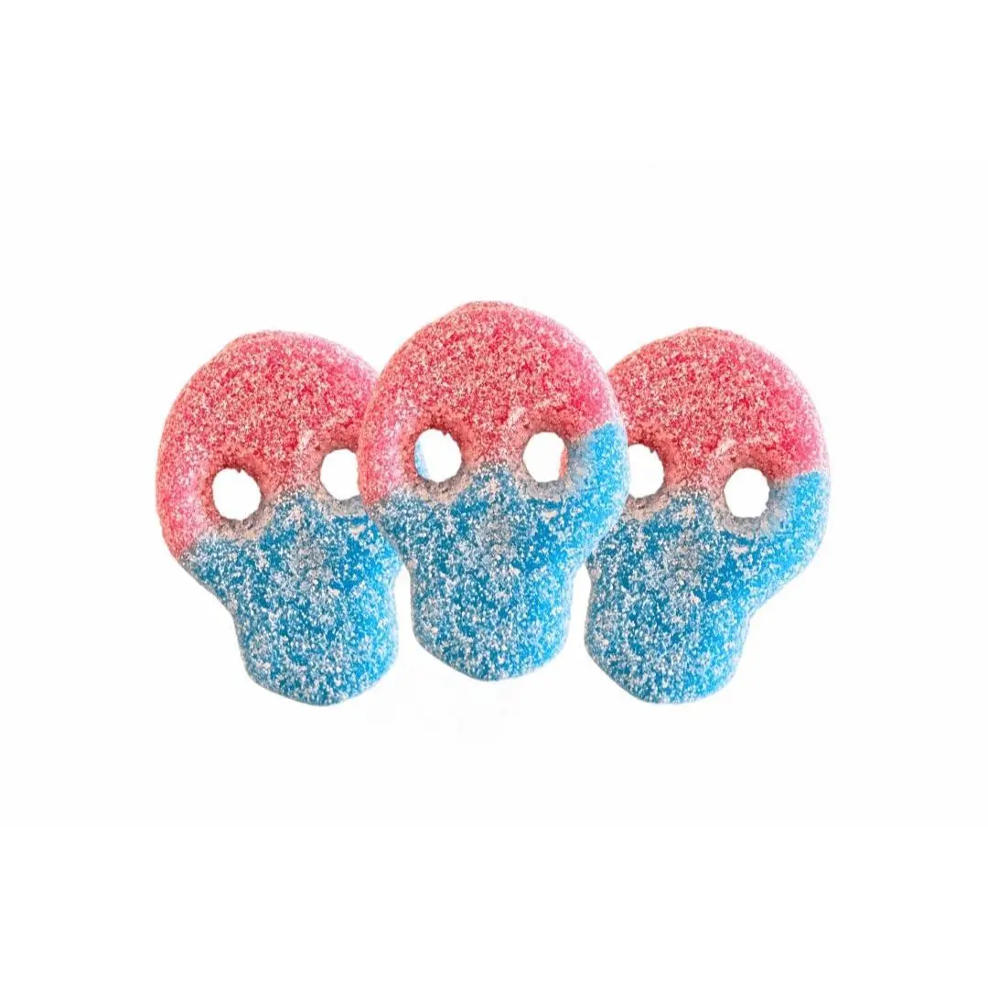Matthijs Swedish Sour Veggie Fizzy Gummy Skulls, 4.4lb Sour Candy
