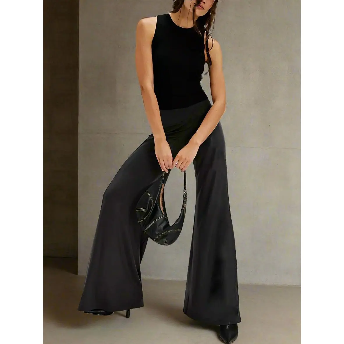 Stretch Jersey Wide Leg Pants - The Liberty