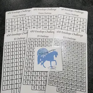 Snow Pony Boutique 100 Envelope Challenge A6 Set Classic Edition with $1 $5 $10 Value Options
