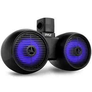 Dual Bluetooth Marine Speakers - Waterproof 200W LED 6.5" Wakeboard System Dual Bluetooth Marine Speakers - Waterproof 200W LED 6.5" Wakeboard System