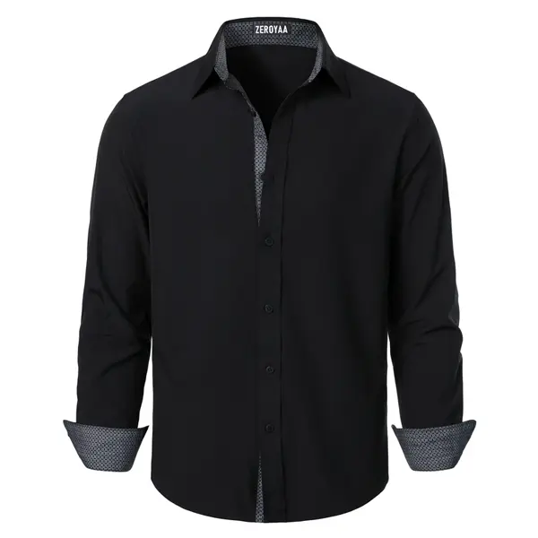 ZEROYAA Men's Regular Fit Dress Shirt Stretch Wrinkle-Free Long Sleeve Casual Business Button Up Shirts - TikTok Shop ZEROYAA Men's Regular Fit Dress Shirt Stretch Wrinkle-Free Long Sleeve Casual Business Button Up Shirts - TikTok Shop