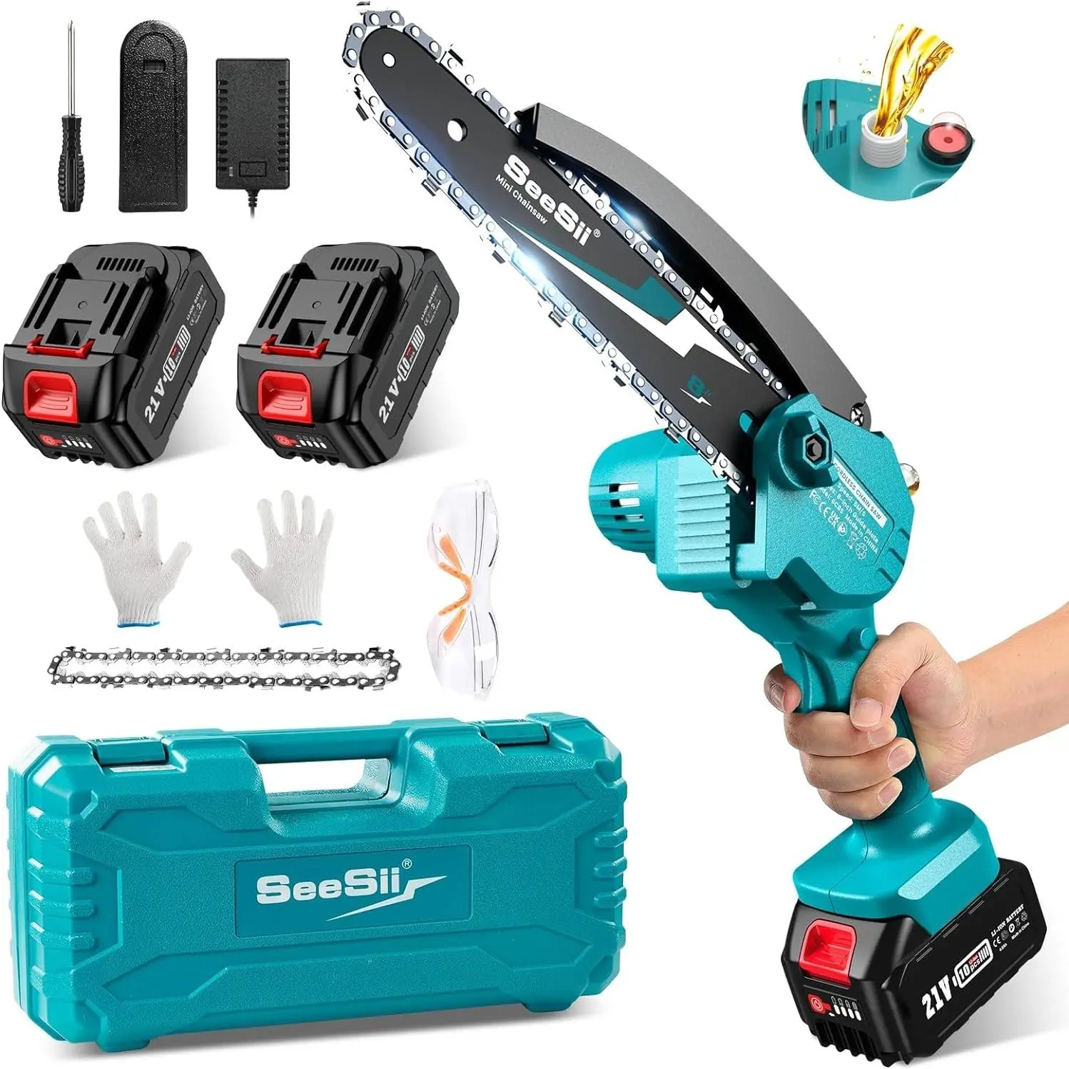 Blue-2x 4.0Ah Batteries(No Grip)