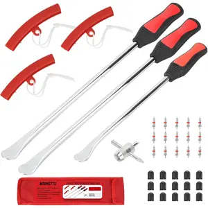 38PCS Tire Spoons Tool Set, Premium Tire Irons Tire Changing Kit with 14.5" & 11.5" Levers for Motorcycle, Dirt Bike & Lawn Mower, including Rim Protectors, Valve Tools & Accessories