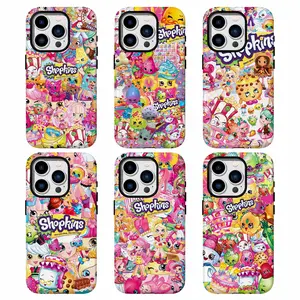 Shopkins cartoon print phone case For IPhone 17/16/15/14/13/12/11Pro Max/Plus/AIR/X/XS/XR/XSMAX/7/8/PLUS,cut girls Shockproof And Drop-Proof Double-layer thickened Gifts for young girls iPhone 17 cover NEW