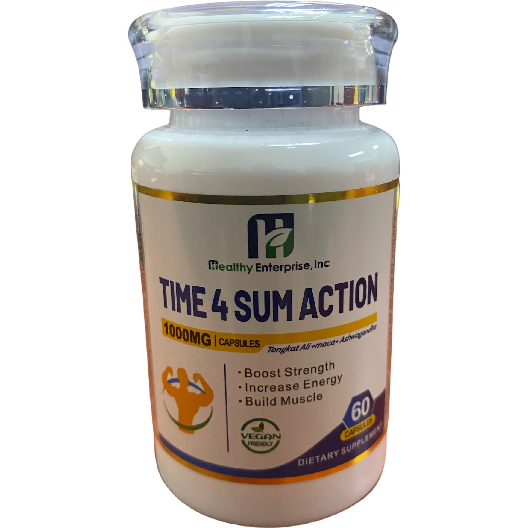 Healthy Enterprise Time 4 Sum Action 1000mg Vegan Herbal Supplement Capsules Fitness
