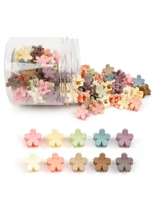 100 Colorful Mini Flower Hair Clips, Baby Mini Claw Clips, Cute Clamp Hair Clips, Hair Accessories for Toddlers, Women, Girls, Teenagers