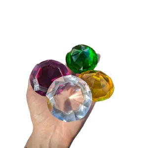Faceted Emerald Gem Video Games Resin Paperweight Crystal Paperweight Nerd Gifts Prop Gem Emerald Green Crystal Handmade Gem Nerd Gift