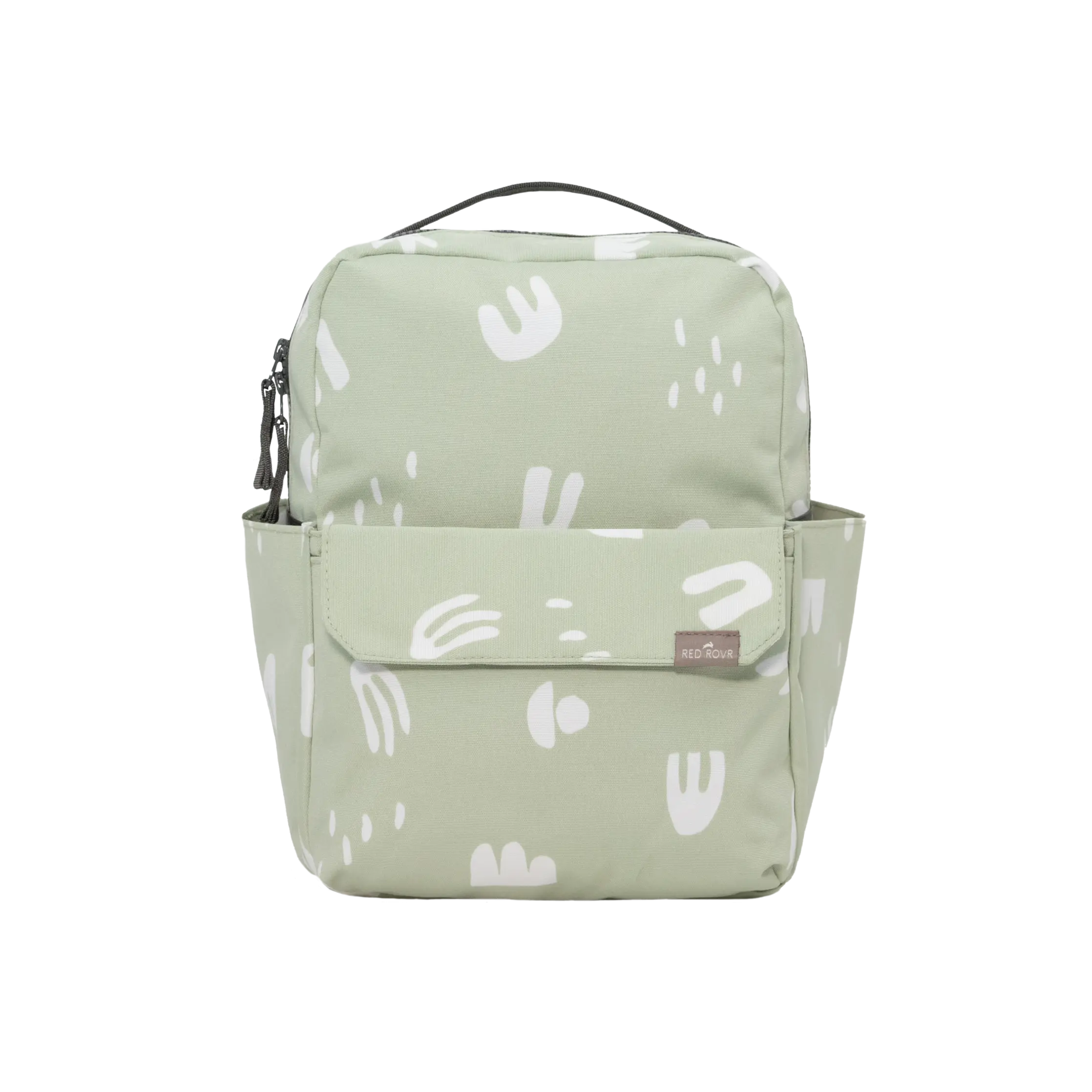 Red Rovr Mini Roo Lightweight Daily Backpack - Pear Doodle Print, Zipper-Closure Functional Bag