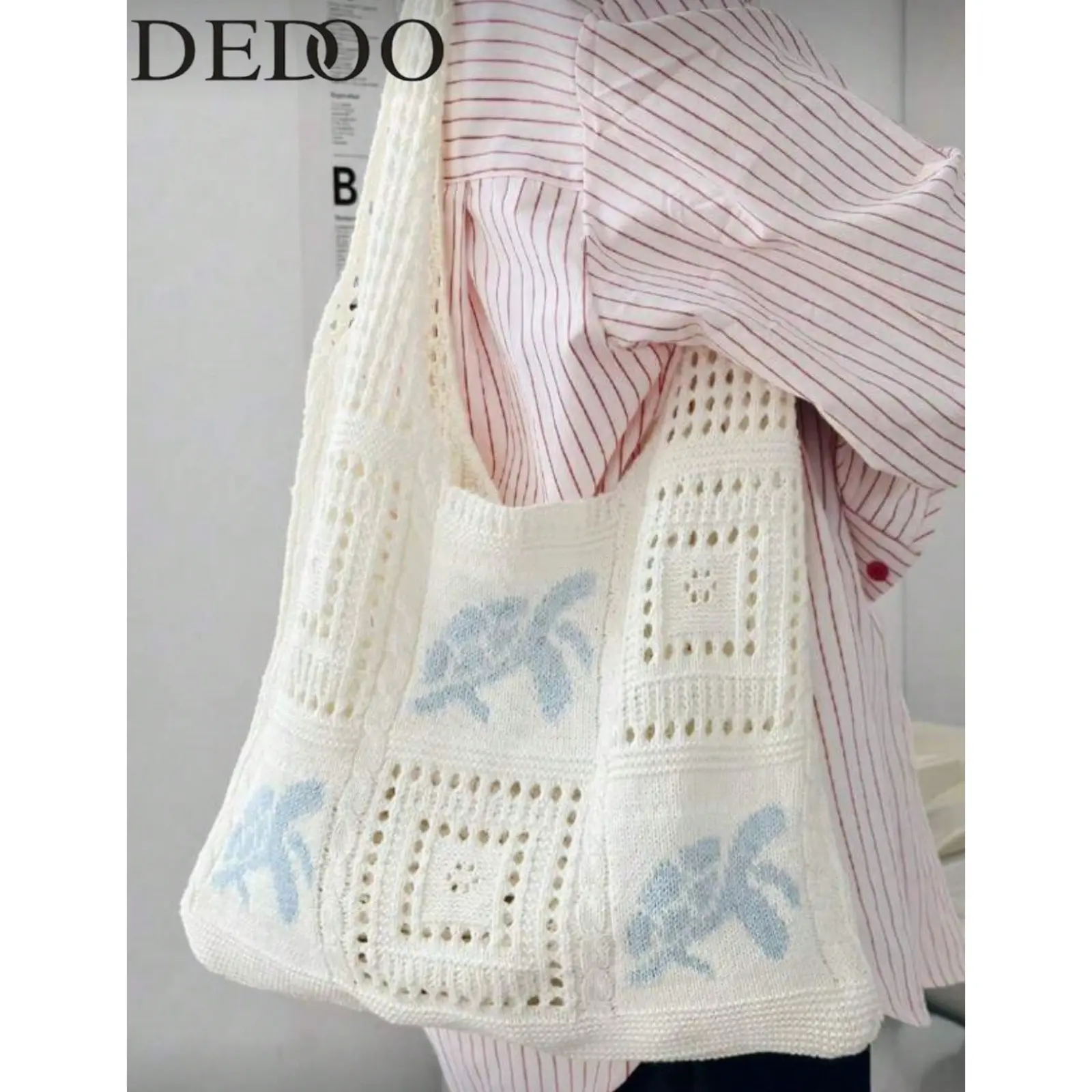 Hand-Woven Turtle Pattern Women Shoulder Bag, Hollow Out Beach Bag for Summer Vacation, Portable Handbag Suitable for Casual Summer Travel and Beach Adventure, Beach Summer  Essentials