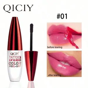Waterproof Matte Tattoo Lip Gloss Set of 4 Colors Graduation Gift Peel Off Long Lasting Lip Gloss for All Skin Tones Mixed Shades Pink Red Orange