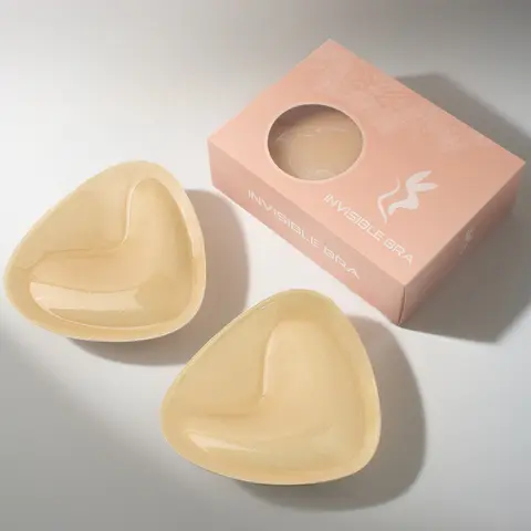 Women's Self-Adhesive Silicone Bra Inserts, Invisible Push-Up Chest Pads for Bikini Dresses & Lingerie, Enhance Small Breasts, Accessories