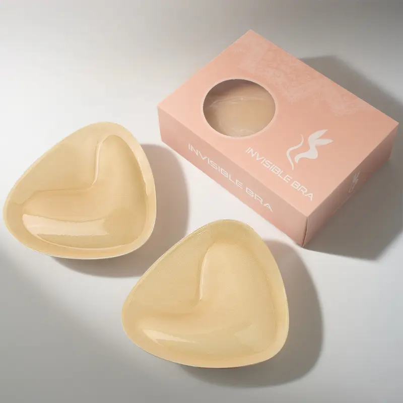 Women's Self-Adhesive Silicone Bra Inserts, Invisible Push-Up Chest Pads for Bikini Dresses & Lingerie, Enhance Small Breasts, Accessories