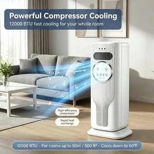 2026 ZERO QUEEN Portable Air Conditioner 12000BTU Ultra Quiet Fast Cooling Mobile AC, Smart 24H Timing Air Cooler Fan, Energy Efficient Household Cooling Appliance, Suitable for Bedroom Office Dorm Living Room Indoor Summer Comfort Cooling Usage All Day