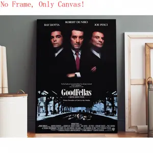 Frameless Goodfellas Movie Poster Canvas Print – Gangster Film Wall Art for Living Room, Home Theater & Man Cave |   Geek Gift for Film Buffs Decor Box Water Proof Wood Ornaments Artistic Decoration Photo Unframed Style abstract