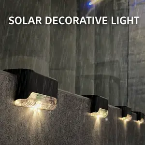 Solar Deck Lights Outdoor, Solar Light Outdoor, garden accessories, backyard lights,Solar Step Lights Waterproof Led Solar lights for Outdoor Stairs, Step , Fence, Yard, Patio, and Pathway(Warm White), Valentine's Day