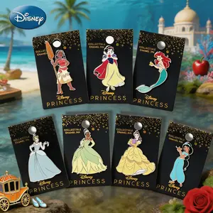 1Pc Disney Officially Licensed Collectible Enamel Princess Brooches Snow White Cinderella Ariel Tiana Moana and Other Beautiful