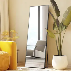 CONCETTA 59"x16" Rectangle Full Length Mirror, Full Body Standing Mirror Floor Mirrors , Black