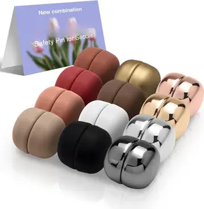 12 Pairs   Hijab Pins for Women | No-Snag Pinless | Multi-Use Hijab Scarf & Clothing Clips |  Shiny & Matte Set ( Hold, No  to Fabric)