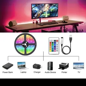 USB LED Strip Lights APP Control Color Changing 5050 RGB Led Light Flexible Lamp Tape for Room Decoration TV Backlight Diode 1-3m neon light