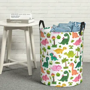 Dinosaur Roaring Foldable Laundry Basket - Large Capacity, Oxford Cloth, Durable with Handle, Bathroom Decor and Storage Items, Room Organization, Laundry Basket, Direct Shipping From Local Warehouse, Laundry Basket